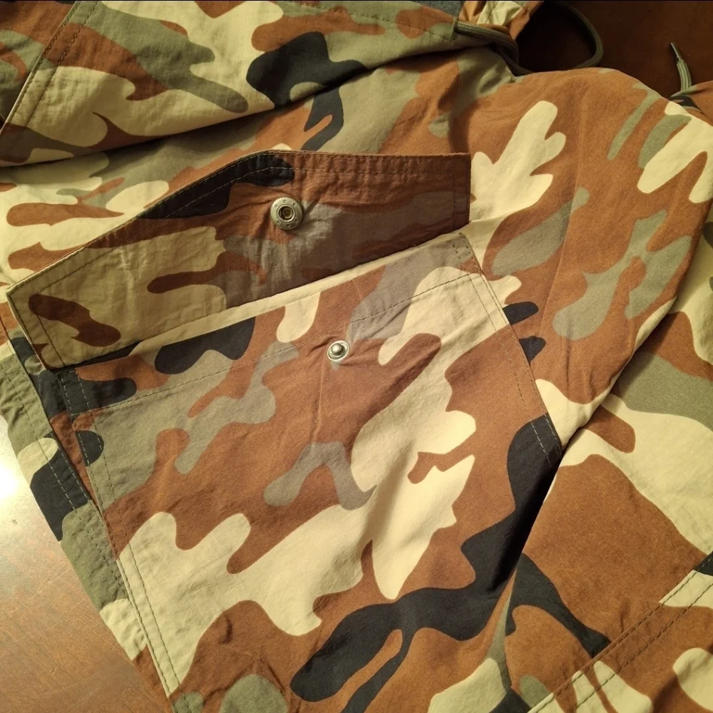 Tinseltown Camo Wide Leg Relaxed Fit Cargo Parachute Pants Size Large - Picture 8 of 16